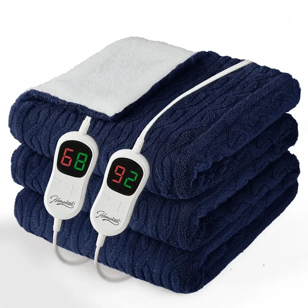 Electric Heated - Bed Blankets Throw 10 Heating Levels